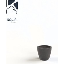 Hafif Beton Saksı (Terrazo) Indra (Xs) 21X19 Siyah