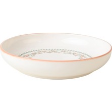 Keramika Çiçekli Yemek Tabağı 22 cm 5 Adet