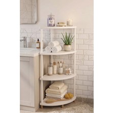 Mooncapella 4 Raflı Çevir Tak Köşe Dolabı Banyo Rafı Banyo Dolabı Mutfak Rafı Mutfak Dolabı