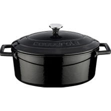 Dora Shopping Metal Oval Döküm Tencere, Cm, 3.19 L Hacim,