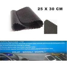 3 Adet  Carub Kaydırmaz Ped Torpido Üstü 25X30CM Siyah