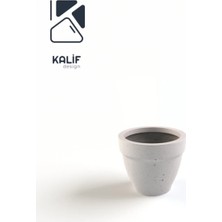 Hafif Beton Saksı (Terrazo) Terra (S) 28X24 Beyaz