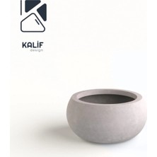 Hafif Beton Saksı (Terrazo) Pan (L) 47X26 Gri
