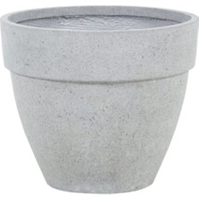Hafif Beton Saksı Gül Gri (L) 27X27
