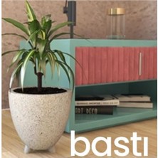 Fiber Stone (Hafif Beton) Saksı / Model : Bastı
