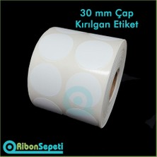 Labelika 30 mm Çap Kırılgan Etiket (Güvenlik Etiketi)