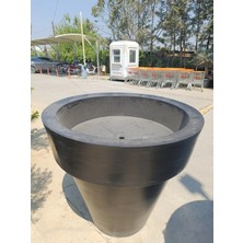 800 Litre Siyah Geniş Hacimli Dekoratif Saksı