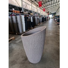 120 Litre Datça Dizayn 30 Derece Açılı Fiberglas Dev Saksı