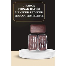 Pileli Store 7 Parça Manikür Pedikür Seti El Ayak Bakımı Çantalı Paslanmaz Çelik