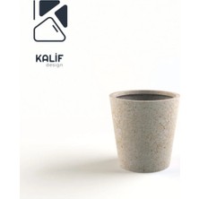 Hafif Beton Saksı (Terrazo) Flora (S) 42X45 Krem