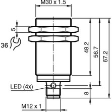 Pepperl+Fuchs 326161-0146 -  NBB15-30GM50-E2-V1 - Pepperl-Fuchs