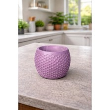 Honeycomb Desenli Mor Saksı