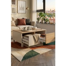 Robin Home Urban Orta Sehpa Ahşap Ayaklı 2 Çekmeceli Kumsal-Sepet