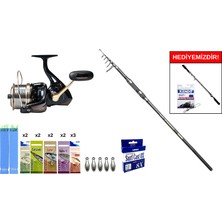 Okuma Carbonite Tele Surf 12' 360 cm 80-150GR&REMIXON Venom 8000 5+1bb Surf Seti