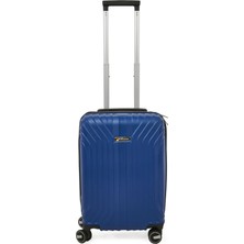 Hoffmanns Vertical Line Kabin Boy Abs Valiz - Gece Mavisi - 57X37X23 cm