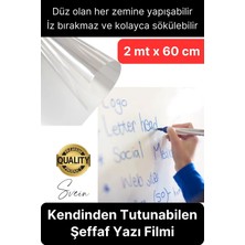 Özbience Şeffaf Kendinden Yapışkanlı Tahta Filmi 200X60 Cm, Çok Amaçlı Pano