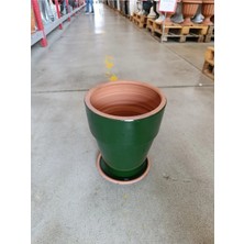 20-25 Litre Tabaklı Dekoratif Toprak Saksı