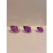 Betonique Stone Dekoratif Kristal 3'lü Kuğu