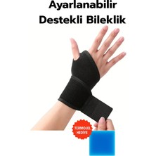 İlanib Ticaret Ayarlanabilir Destekli Kadın Erkek El Bilekliği Sağ Sol El Uyumlu, Spor ve Günlük Kullanıma Uygun