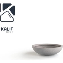 Hafif Beton Saksı (Terrazo) Freya (M) 70X70X20 Gri