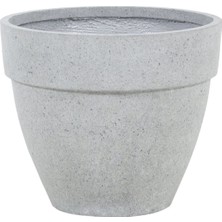 Hafif Beton Saksı Gül Gri (M) 20X20