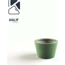 Hafif Beton Saksı (Terrazo) Flora (Xs) 42X32 Yeşil