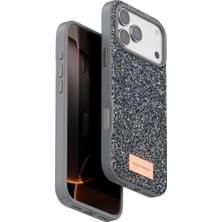 Trend Movira Onegif Iphone 17 Pro Max Bright Simli Kapak - Gümüş