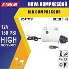 4 Adet   Carub Hava Kompresörü 12V Beyaz