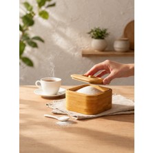 Özbience Bambu Kapaklı Şekerlik, Şık ve Doğal Tasarım, Pratik Kullanım