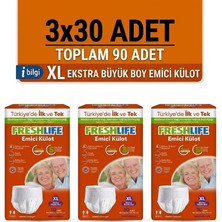 Freshlife Emici Külot Xlarge Ekstra Büyük Boy Hasta Bezi 90 Adet 3X30 Paket Xl