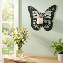 Popüler Sepet Dekoratif  Duvar Rafı Mdf Lazer Kesim Duvar Süsü Mini Raf Bitki ve Obje Standı