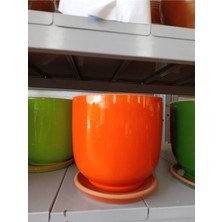 25-30 Litre Tabaklı Dekoratif Toprak Saksı