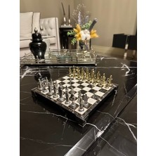 Özbience El Işçiliği Osmanlı Figürlü Satranç Seti, 20X20 Cm, Dekoratif ve Oyun Için Uygun