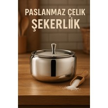 Özbience Paslanmaz Çelik Şık Görünümlü Şekerlik, Parlak ve Zarif Tasarım