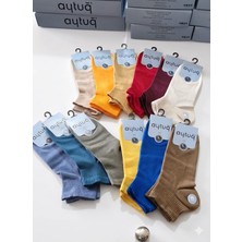 Aytuğ; Cotton Erkek Patik Çorabı; Yazlık; Dikişsiz; Asorti 12'li Kutu; 41-45