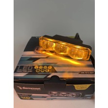 Ahmet Otomotiv Dmmn Özellikli 12V-24V Çalışma Lambası Sarı Renk /off-Road Mercekli 3 Ledli 10W (80*19 Mm)