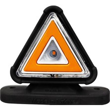Ahmet Otomotiv Büyük Üçgen Takoz Neon Sarı-Kırmızı 12V-24V