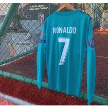 R. Madrid 2018 Cristiano Ronaldo Sezonu Uzun Kollu Turkuaz Forma