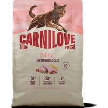 Carnilove  True Fresh Tahılsız Kısırlaştırılmış Yetişkin Kediler Için Hindili Kuru Mama 6 kg