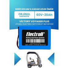 Electroll Victory Voyager Plus Batarya (Standart Kapasite) Lifepo4 60V 20AH Elektrikli Motorsiklet Bataryası