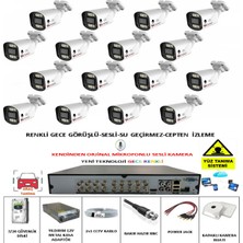 Yıldırım Group Yıldırımgroup 16 Lı Sesli Güvenlik Kamerası 5 Mp Gece Renkli Yüz ve Araç Tanımalı Full Hd Kamera Sistemi