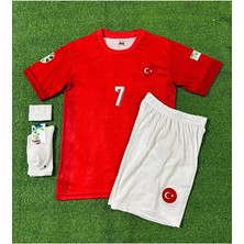 Türkiye Euro 2024 Kerem Aktürkoğlu Çocuk Forması 4'lü Set (Kırmızı)
