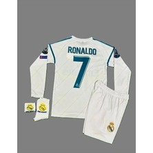 Cristiano Ronaldo 2018 Kiev R,e,a,l, M,a,d,r,i,d, Uzun Kollu Çocuk Forması 4'lü Set