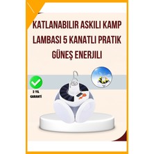 Esplendor Katlanabilir LED Kamp Lambası Güneş Enerjili USB Şarj Edilebilir 5 Modlu