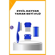 Esplendor 4 Parça Evcil Hayvan Tüy Temizleme Seti Paslanmaz Çelik Plastik