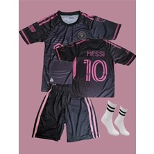 I.n.t.e.r Miami 2024/25 Yeni Sezon Lionel Messi Çocuk Forması 3'lü Set (Pink-Black)