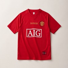 Andream Manchester United David Beckham 2007/08 Sezon Unisex Kırmızı Futbol Forması