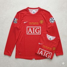 Andream Manchester United Cr7 Ronaldo 2007/08 Sezon Unisex Kırmızı Long Futbol Forması