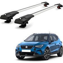 Cross Oto Aksesuarları Seat Arona 2017-2026 Için Ara Atkı Tavan Barı , Araca Özel , Kilitlenebilir Araç Üstü Ekipman Taşıma Barı (2 Adet)