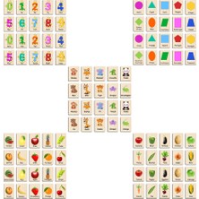 Özbience Ahşap Zeka Kartları Seti, Eşleştirme ve Hafıza Oyunu, Bilingual Puzzle